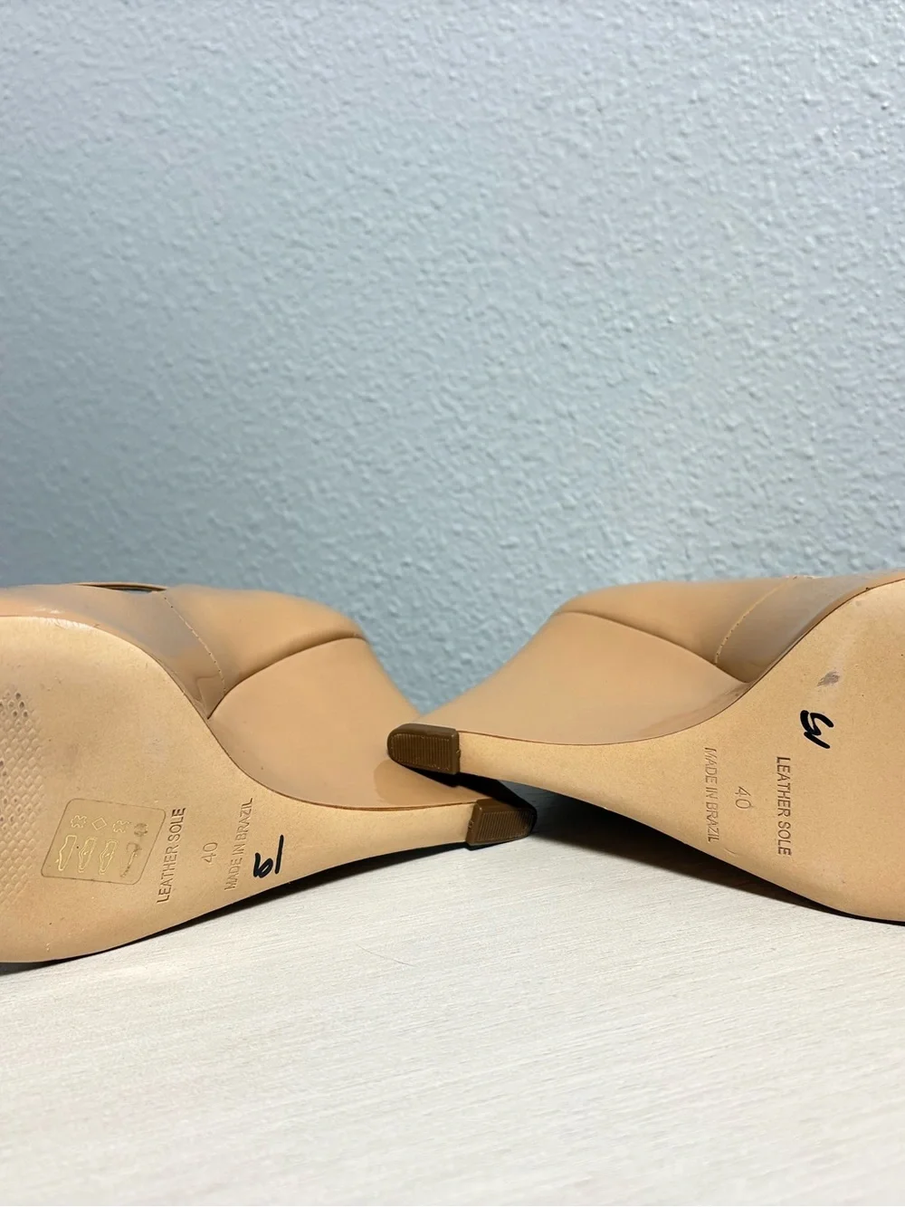 Maeve  “Sibley” patent leather Mary Jane wedge pumps